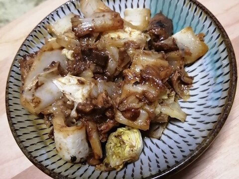 【5分】白菜と大根のさば味噌炒め